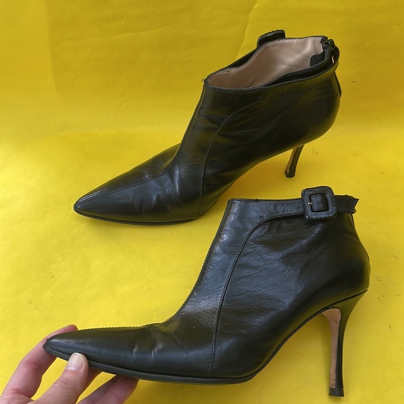 Vintage black Manolo Blahnik booties - Picture 6 of 16